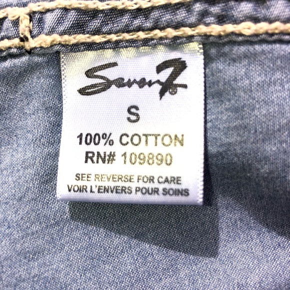 Seven7 western chambray shirt! - Picture 2 of 9